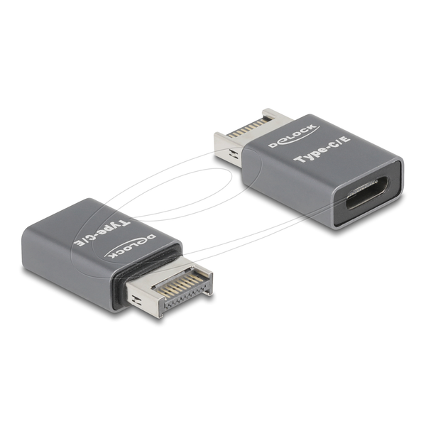 DELOCK Adapter USB 10 Gbps Typ-E Key A St > USB Type-C Bu