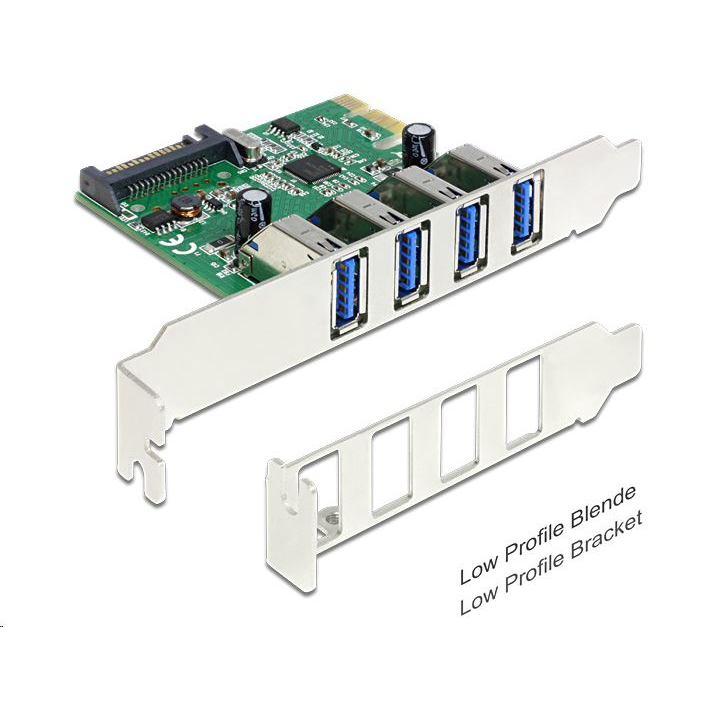 DeLock 4x USB 3.0 bővítő kártya PCI-E (89360) (89360)