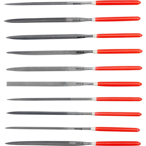 YATO Tűreszelő készlet, 3×140 mm, 10 db