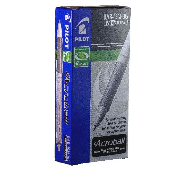 Pilot Acroball BeGreen Pure White Nyomógombos golyóstoll - Kék (10 darabos) (BAB-15M-WLL-DOB)