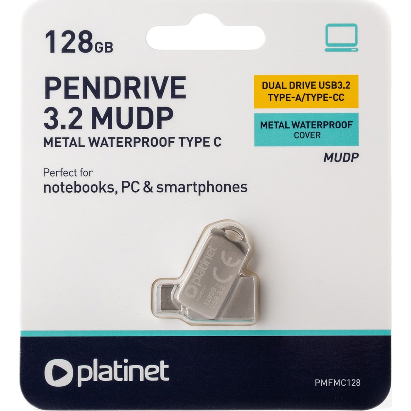 USB флаш памет Platinet METAL UDP 128 GB — PMFMC128