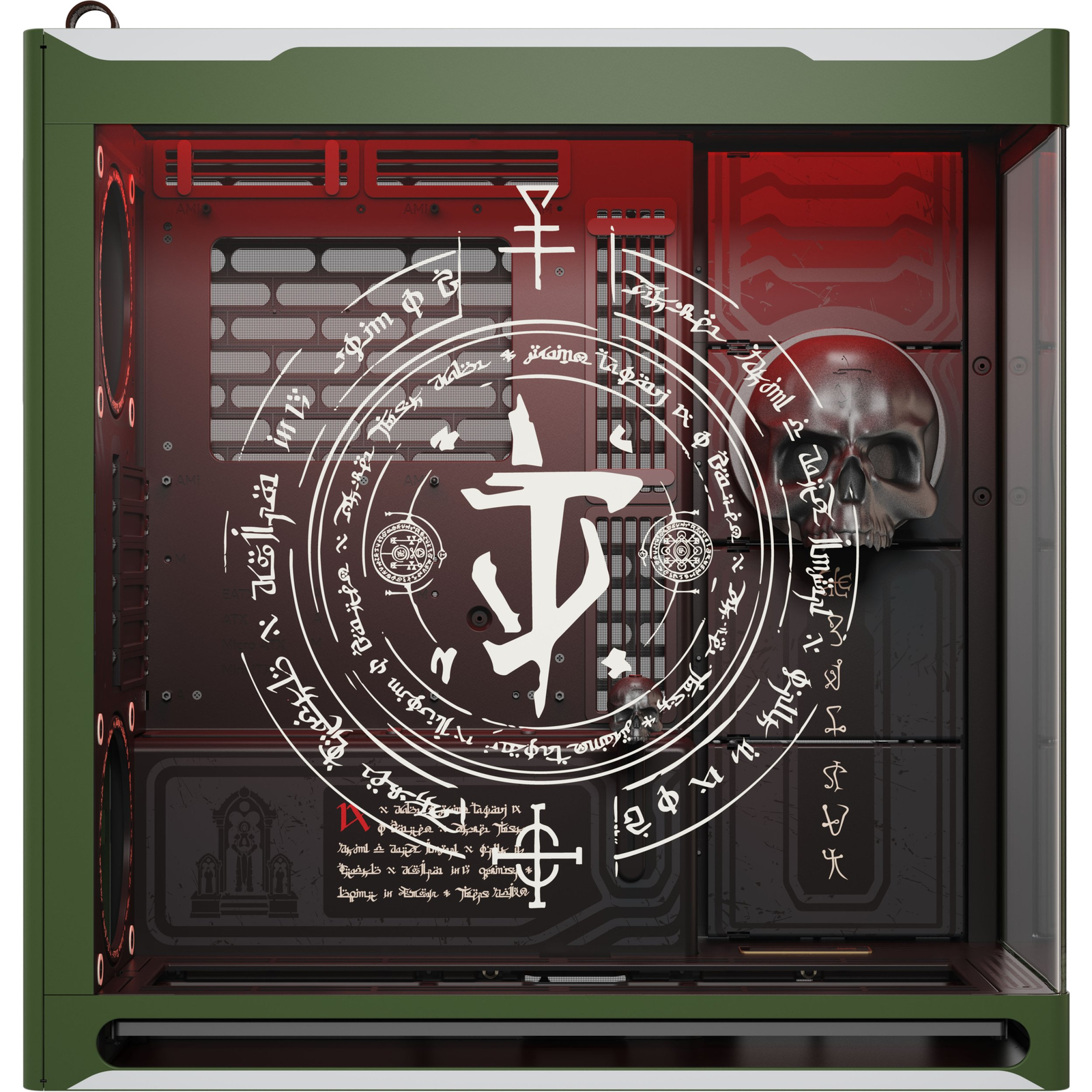 Számítógépház HAVN HS 420 DOOM The Dark Ages Edition, ívelt edzett üveg (HVN-CA-HS420-05-DOOM)