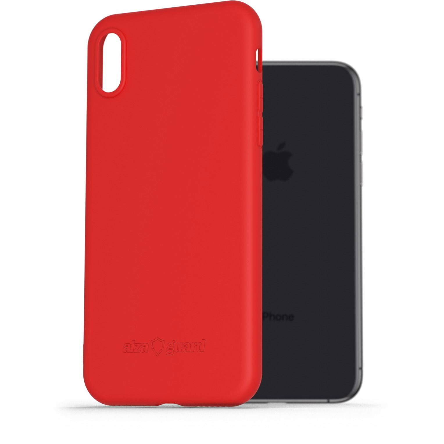 AlzaGuard Matte iPhone X/XS piros TPU tok (AGD-PCT51R)
