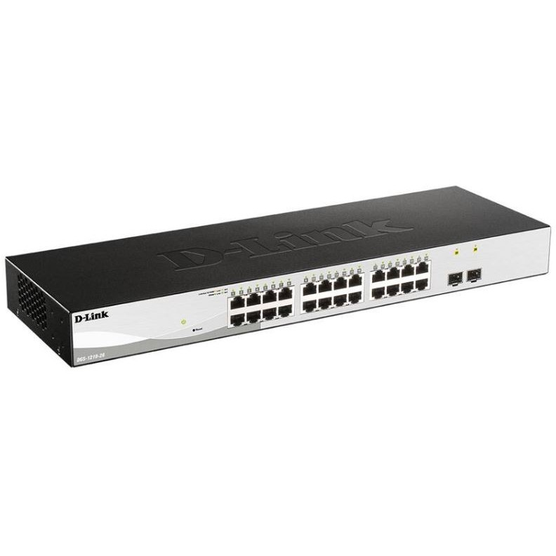 D-Link DGS-1210-26 sieťový prepínač Riadený L2 Gigabit Ethernet (10/100/1000) 1U Čierna, Šedá (DGS-1210-26/E)