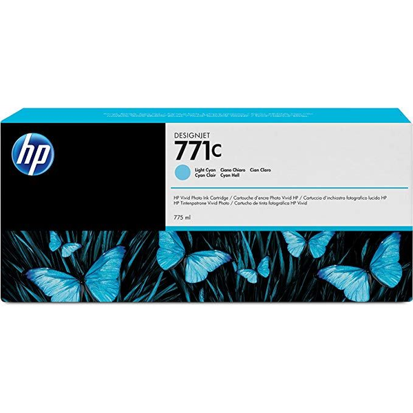 HP 771C 775-ml Light Cyan DesignJet Ink Cartridge inkoustová náplň 1 kusů Originální