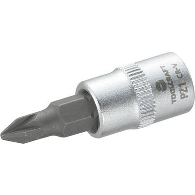 Dugókulcs betét 6,3 mm (1/4) kereszthornyú PZ1 bittel, 37 mm, TOOLCRAFT (816056)