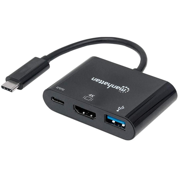 Manhattan 152037 laptop dock & poortreplicator Zwart