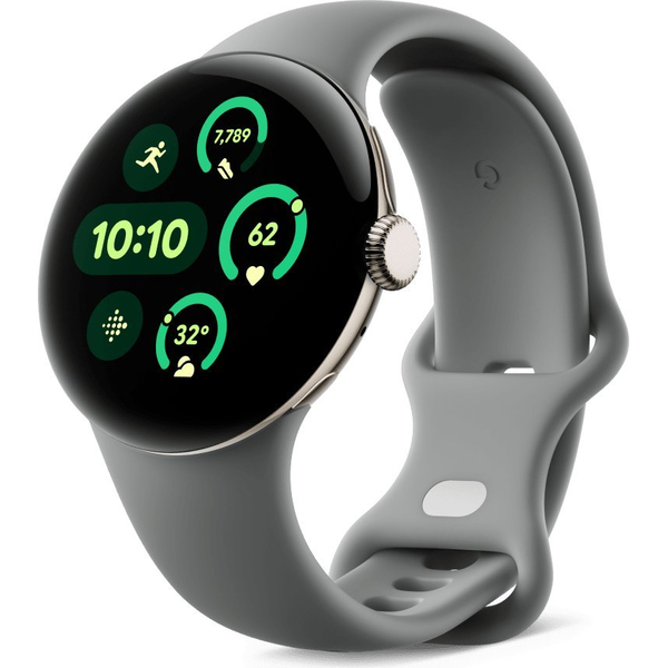 Google Pixel Watch 3 okosóra - 41mm, Bluetooth/Wi-Fi, pezsgőarany tok, szürke óraszíj