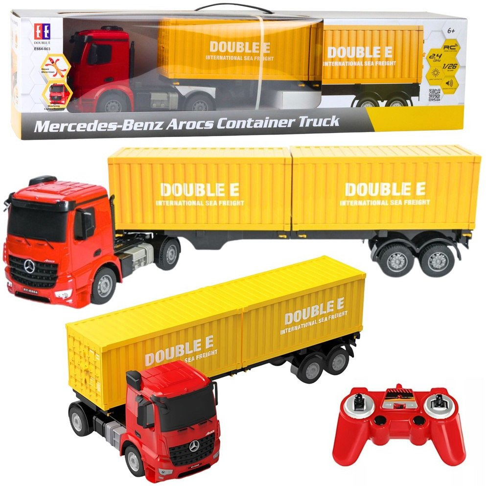 Double E Mercedes-Benz Arocs Távirányítású Rc Konténerszállító Teherautó 1:26 (27429)