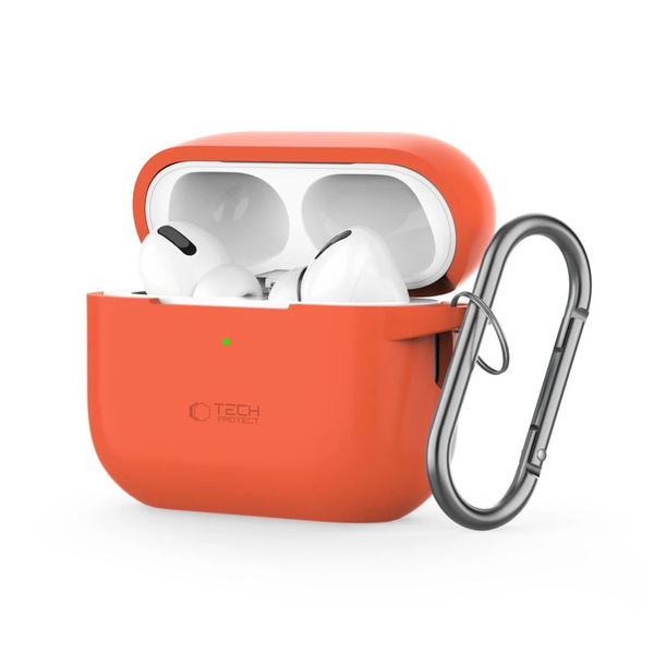 TECH-PROTECT szilikon horgó Apple AirPods Pro 1/2 neon narancs