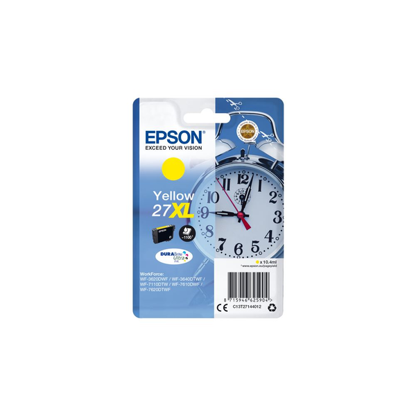 Epson Alarm clock C13T27144012 inkoustová náplň 1 kusů Originální Vysoká (XL) výtěžnost Žlutá