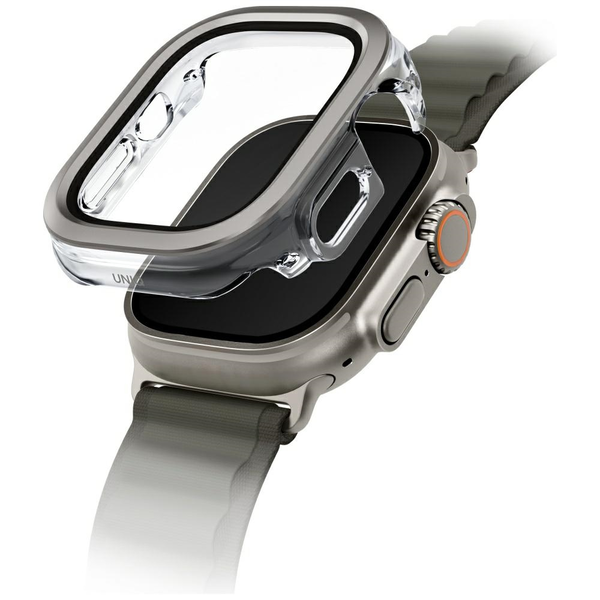 Case UNIQ Voute for Apple Watch Ultra 49mm tempered glass silver