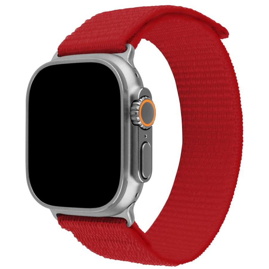 FIXED Nylon Sporty Strap Apple Watch Ultra 49mm - piros (FIXNST2-1029-RD)