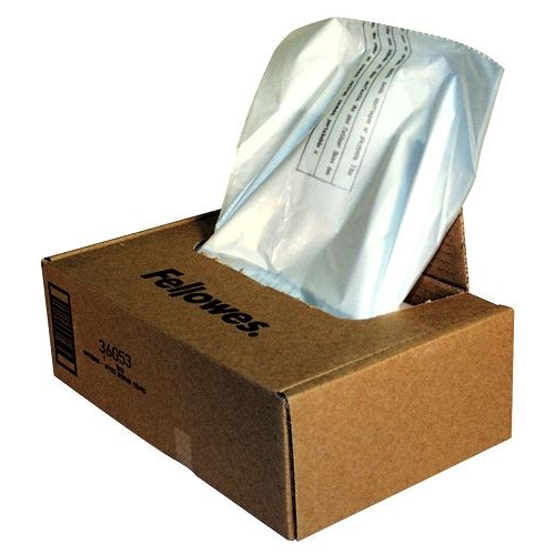 Fellowes Hulladékgyűjtő zsák iratmegsemmisítőhöz, 34 literes kapacitásig (IFW36053)