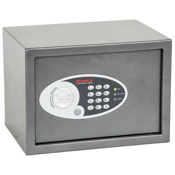 Phoenix SS0301E biztonsági bútorszéf elektromos zárral és belső LED fénnyel - Szürke