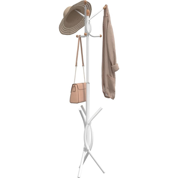 fehér porszórt vas ruhafogas 176 cm