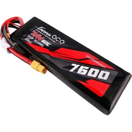 Gens ace G-Tech 7600mAh 7.4V 60C 2S2P Lipo Battery PC mat (GEA762S60X6GT)