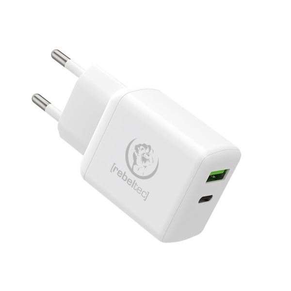 Rebeltec H200 Turbo USB-A - USB-C hálózati töltő fehér (H200)