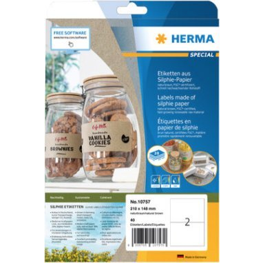 Herma 210x148 mm Címke tintasugaras és lézer nyomtatóhoz (40 címke / csomag)