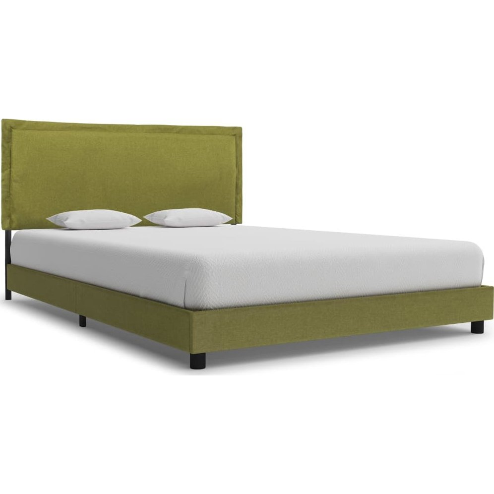 zöld szövet ágykeret matrac nélkül 135x190 cm (281174)