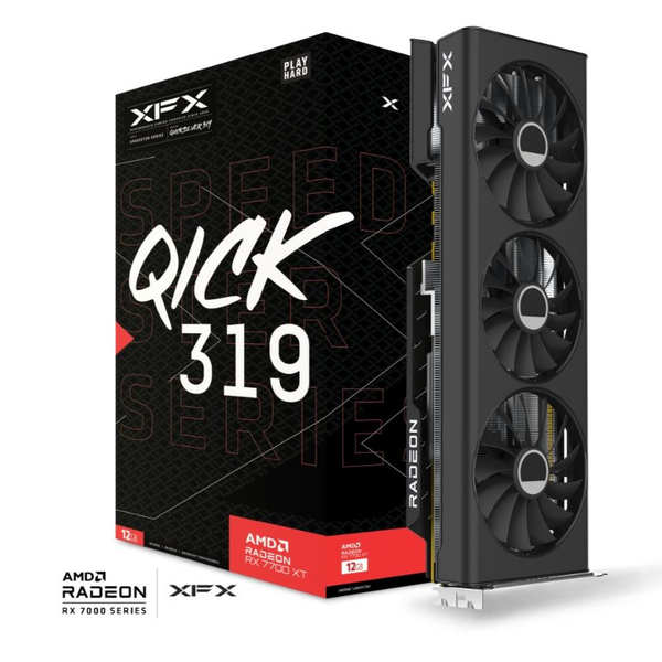 XFX Speedster QICK 319 Black Edition AMD Radeon RX 7700 XT 12 GB GDDR6
