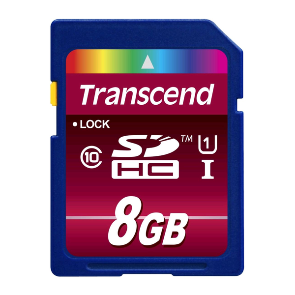 SD Card   8GB Transcend SDHC UHS-I 600x