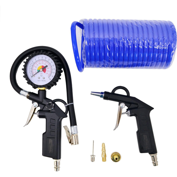 AW PNEUMATIC SET 6 ELECTRIC PISTOL FOR INFLATION AND BLOWING + HOSE + TIPS