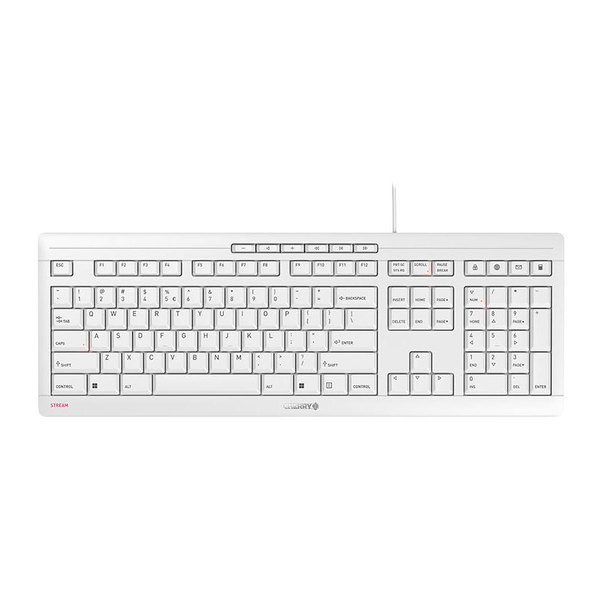 CHERRY STREAM klávesnice USB QWERTY Anglický Bílá