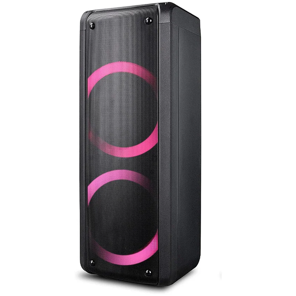 Reflexion Ps09bt - Altavoz Portátil Con Bluetooth Para Dj, Karaoke, 500 W, Radio Fm-pll, Efecto Led Con Cambio De Color, Incluye Micrófono, Batería Integrada, Color Negro - Open Box