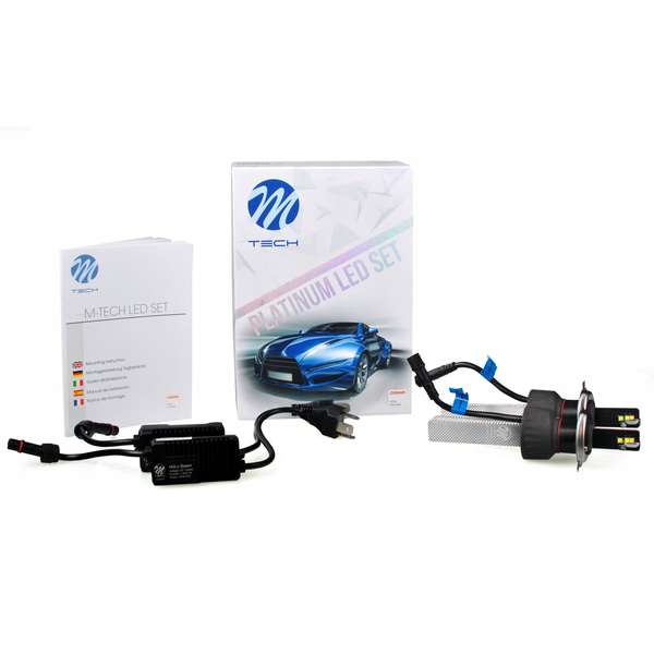 Lso4 - H4 Kit Led Para Faros M-tech Platinum, Conversión En Luz Blanca +200% Más Brillante.