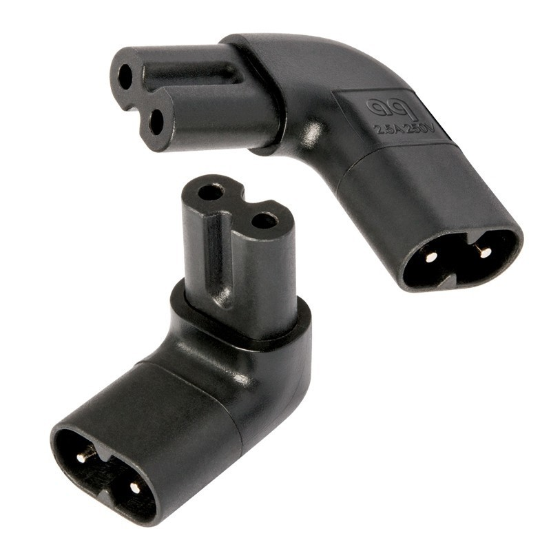 AudioQuest IEC90C7 C7/C8 90 fokos C7/C8 tápcsatlakozó 90 fokos adapter készlet (IEC90C7)