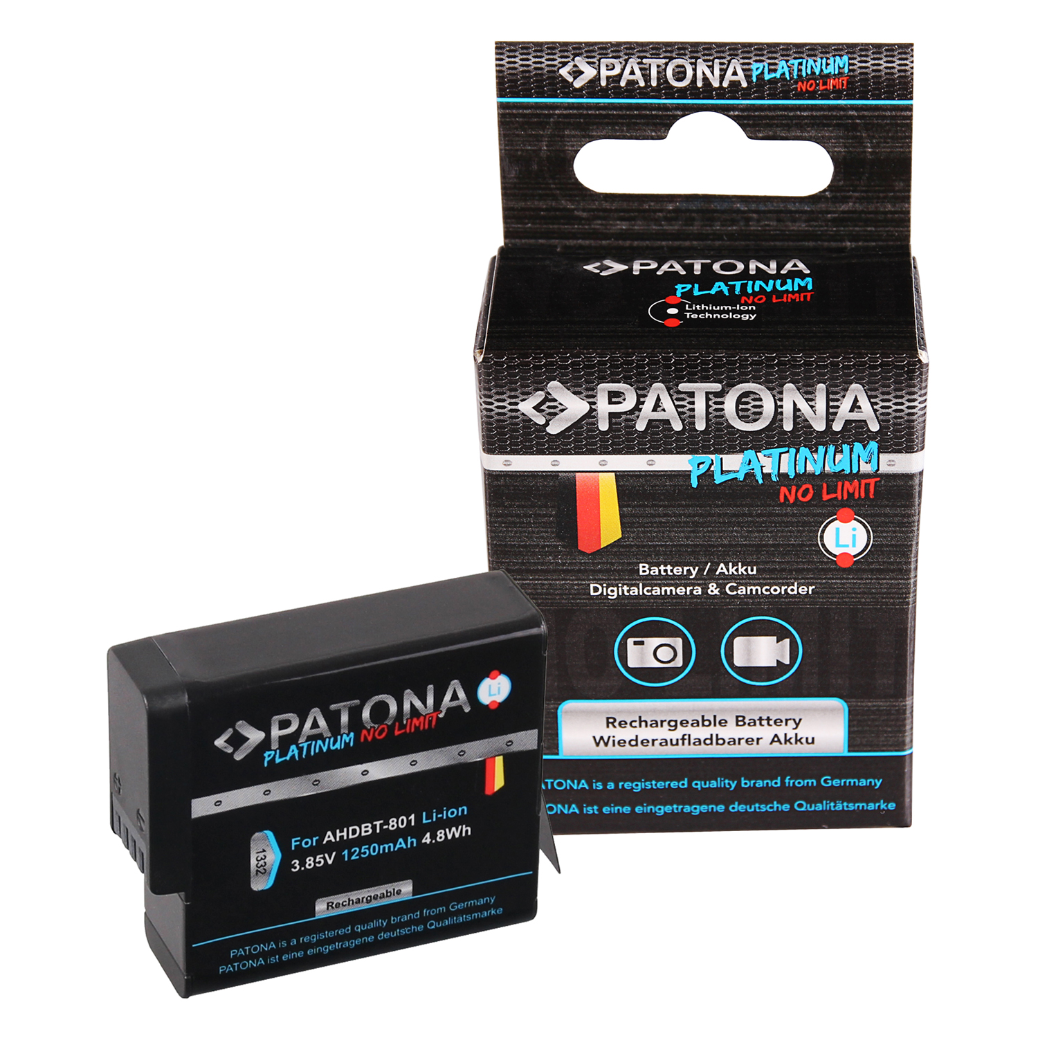 Patona PT1332 GoPro Hero 5 / 6 / 7 / 8 1250mAh Li-Ion Akkumulátor (PT1332)