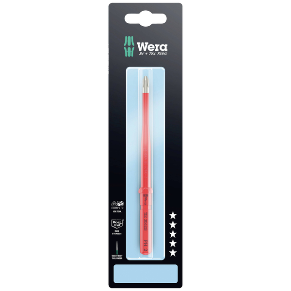 Wera Kraftform Kompakt VDE 3062 iS PH 2 x 157 mm TIE SB Villanyszerelő Kereszthornyú Cserélhető penge PH 2 (05006581001)
