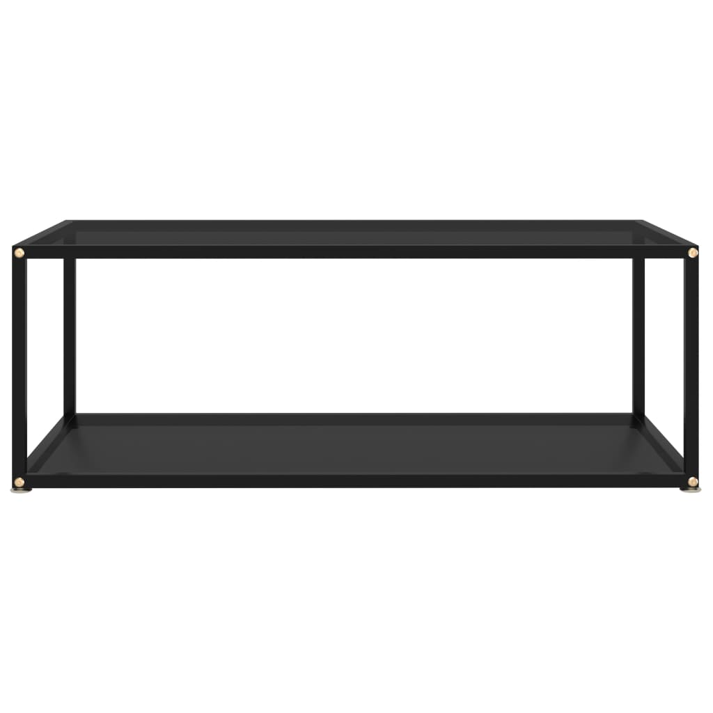 322898 Coffee Table Black 100x50x35 cm Tempered Glass (322898)