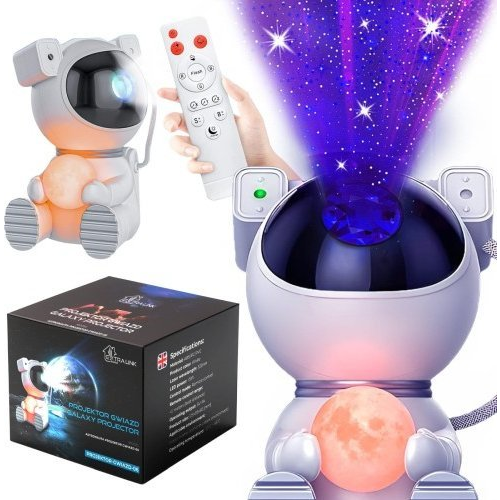 ExtraLink Home Asztronauta Stars 06 Projektoros Éjszakai lámpa - Fehér (PROJEKTOR-GWIAZD-06)