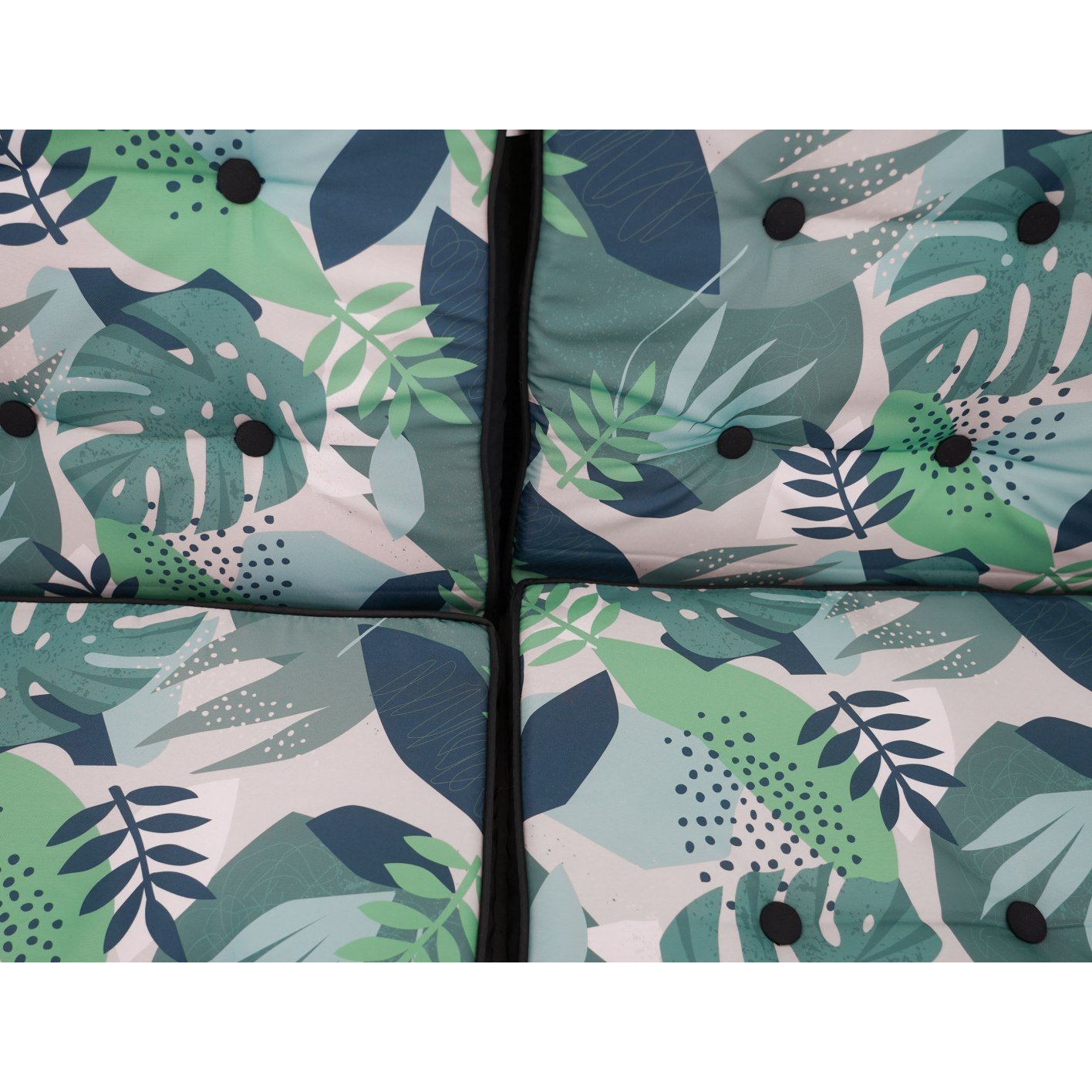 Hintaágy - 240x114x168 cm, Zöld Levél Mintával (8078.MONSTERA)