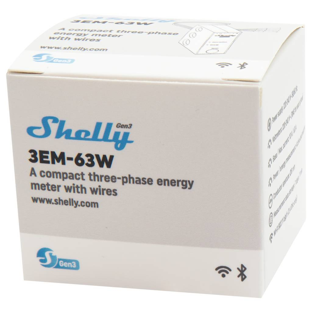 Shelly 3EM-63W Gen3 Áramszámláló (_3EM_63W_Gen3;1) (Shelly_3EM_63W_Gen3;1)