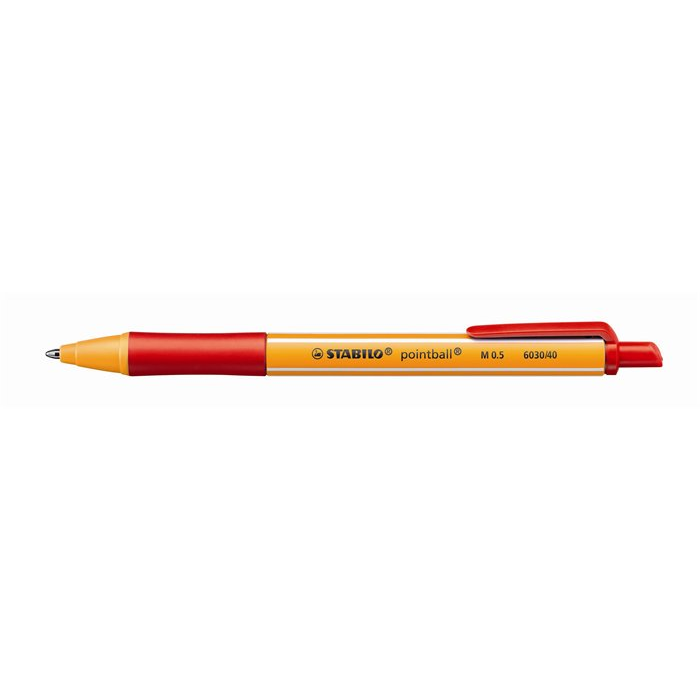 STABILO pointball Vörös Feltűzhető nyomógombos golyóstoll 1 dB (6030/40)