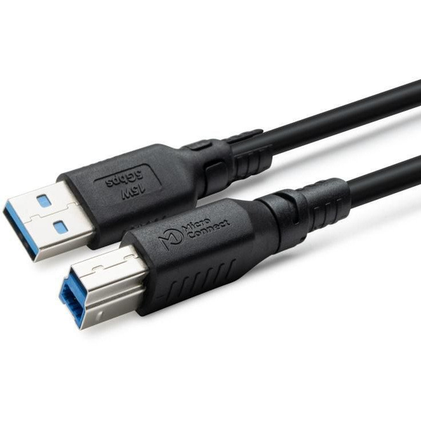 Microconnect USB3.0AB1B-LSZH cavo USB USB 3.2 Gen 1 (3.1 Gen 1) 1 m USB A USB B Nero