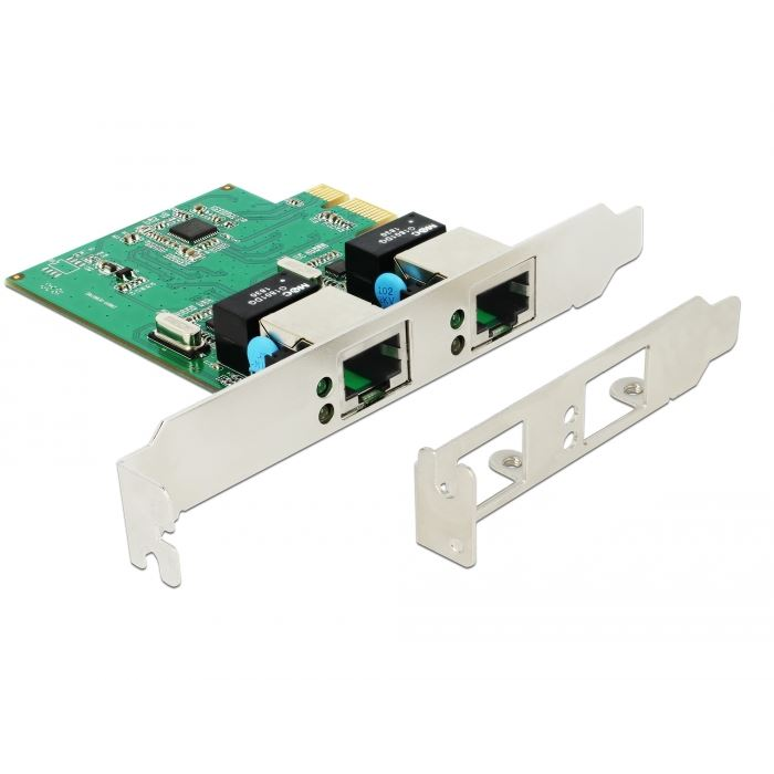 DeLock 2x Gigabit PCIe hálózati kártya (89999) (delock89999)