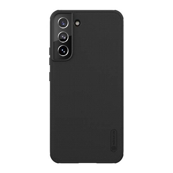 NILLKIN SUPER FROSTED PRO műanyag telefonvédő (közepesen ütésálló, gumírozott, érdes felület) FEKETE [Samsung Galaxy S22 5G (SM-S901)] (5996591120393)