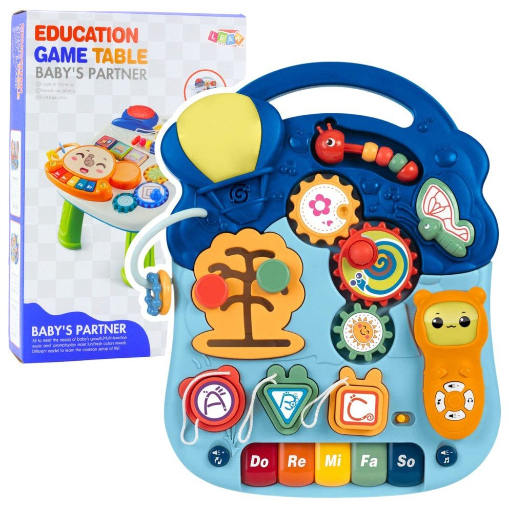 Lean Toys Interaktív Oktatóasztal Kisgyermekeknek, Fényekkel és Hangokkal, Pasztell 6 Az 1-Ben (27116)