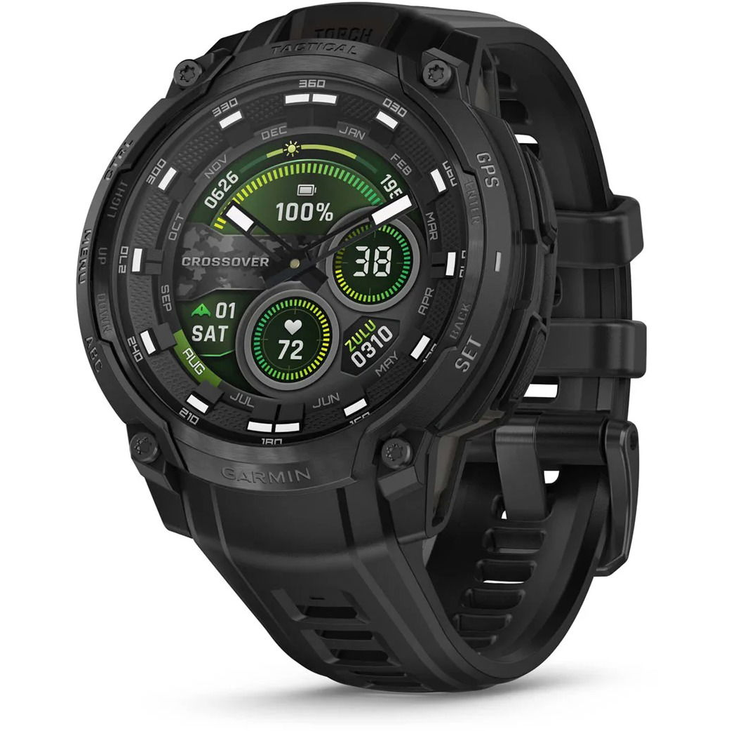 Garmin Instinct Crossover AMOLED Tactical 1,2" Fekete Okosóra (010-03398-02)
