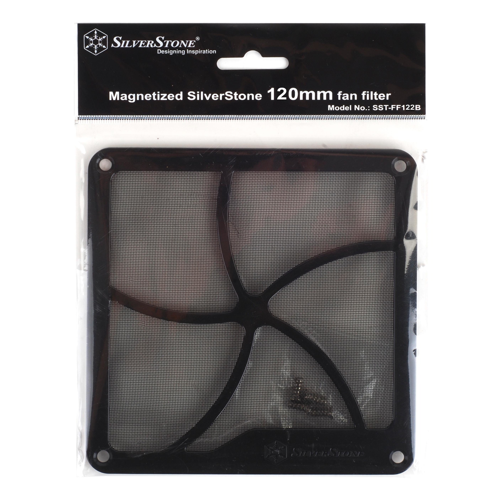 SilverStone FF122 120mm mágneses ventilátor rács és porszűrő (SST-FF122B)