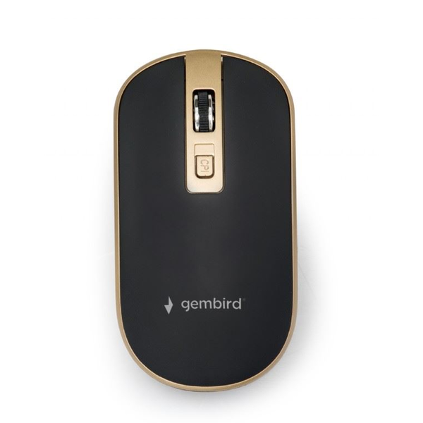 Gembird - Ratón Óptico Inalámbrico Gembird Negro Y Dorado Gb72200