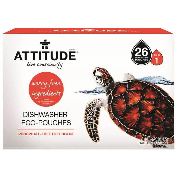 Препарат - екологични таблетки за съдомиялна, Attitude, 26 таблетки, 520 g