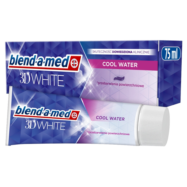 Procter BLEND-A-MED 3D White Cool Water Pasta do zębów wybielająca 75 ml