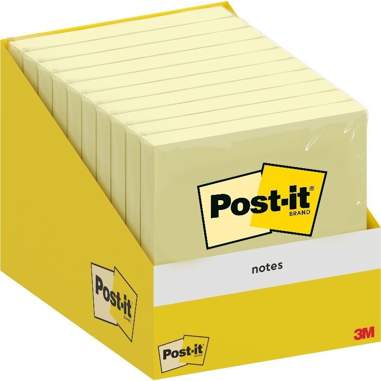 3M Post-it 6820-CY öntapadós jegyzettömb 76x76mm kanárisárga 100lap (7100317841) (postit7100317841)