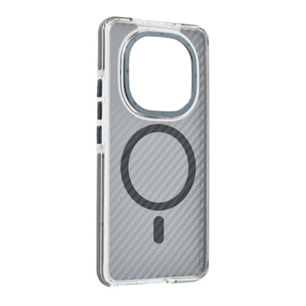 GIGAPACK Szilikon telefonvédő légpárnás sarokkal karbon mintás MagSafe Xiaomi Redmi Note 15 4G / 5G sötétszürke GP-180650