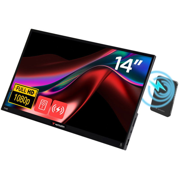 Verbatim 32088 Draagbare televisie en monitoor Draagbare monitor Zwart 35,6 cm (14") LED 1920 x 1080 Pixels